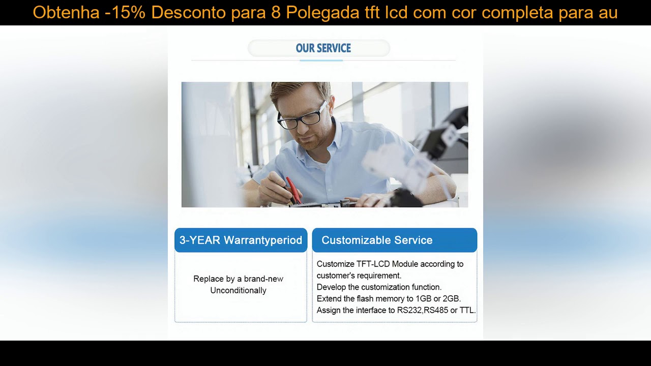 Promo -15% – 8 Polegada tft lcd com cor completa para automação residencial inteligente