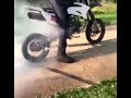 Pit bike burnout INSANE!!