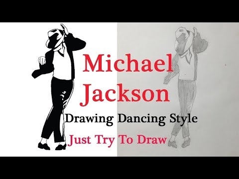 Michael Jackson Dancing Style drawing Timelapse - United State Celebrity Drawing Timelapse