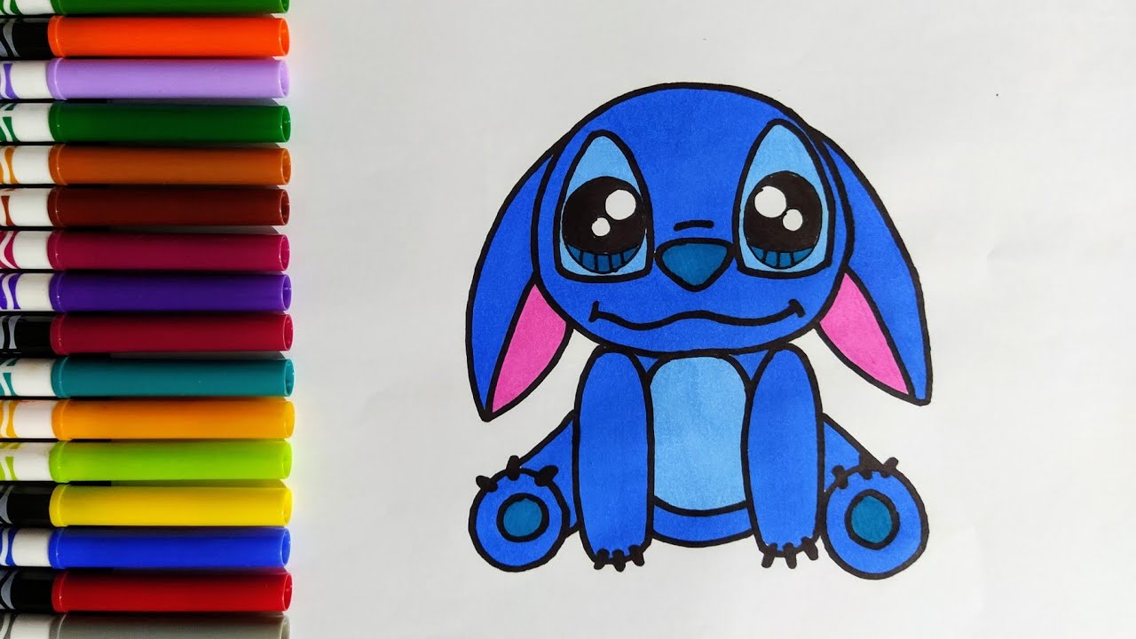 Cómo dibujar a stich Kawaii paso a paso - How to draw stich - thptnganamst.edu.vn