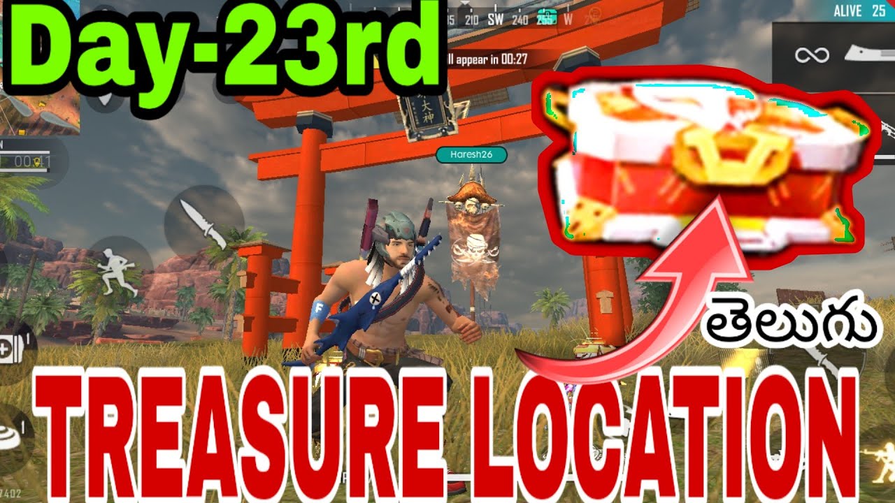 23rd Day TREASURE BOX LOCATION 23 ELITE PASS TREASURE LOCATION