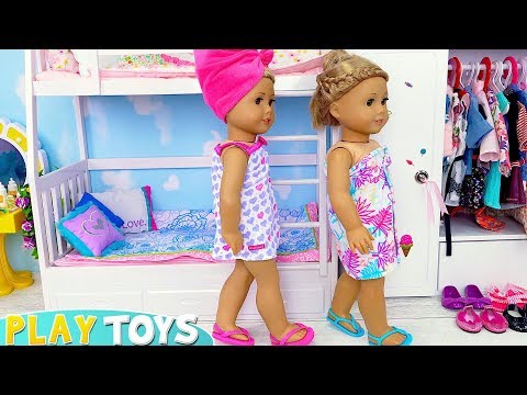 baby doll morning routine in bedroom bunk beds! - youtube