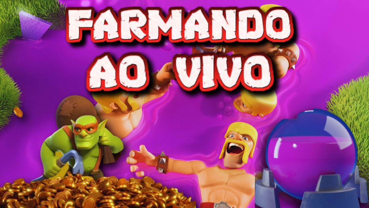 SEXTOU COM FARM E ATAQUES NA LIGA E CONVESANDO COM CHAT - CLASH OF CLANS AO VIVO