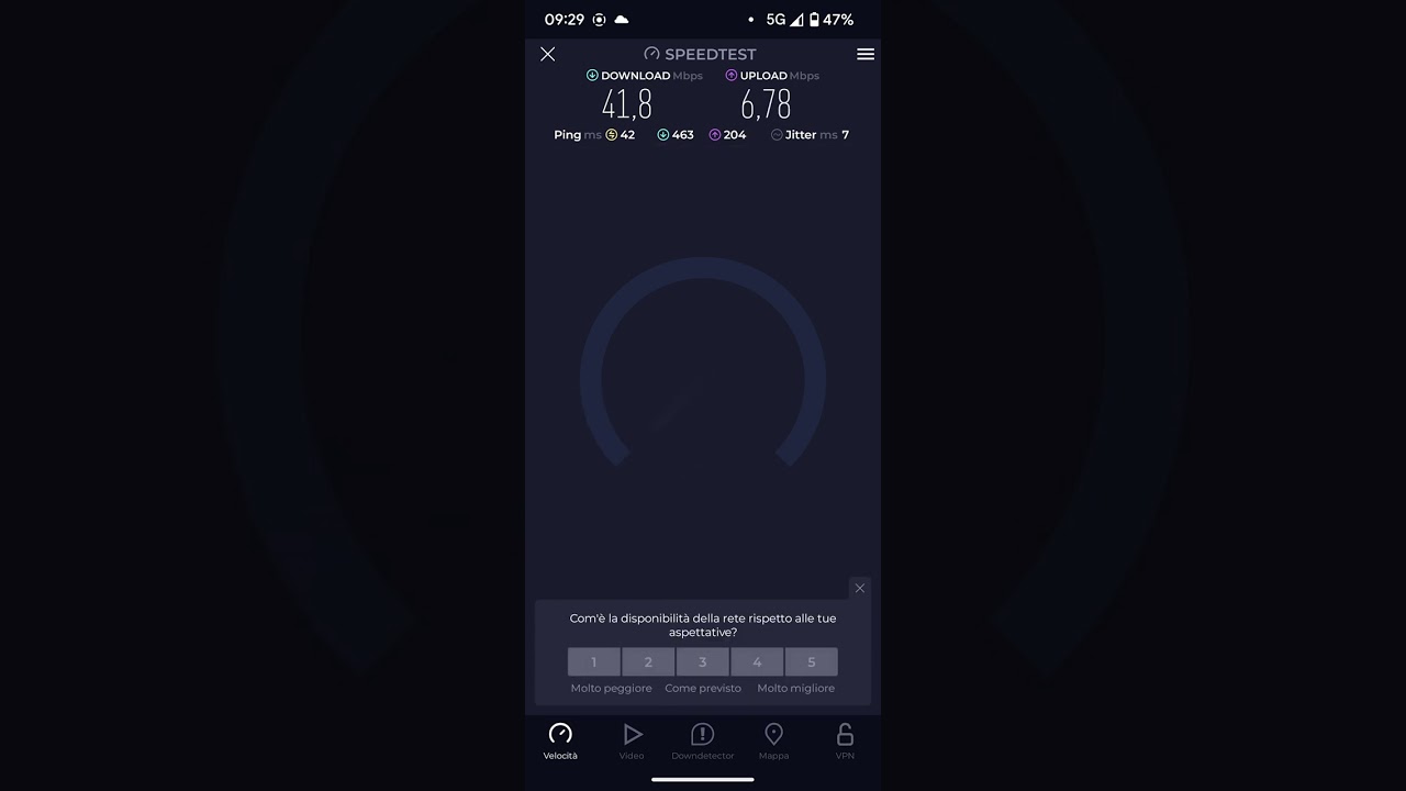 WindTre Speed test n. 3 a Modigliana FC (speed test 5G)