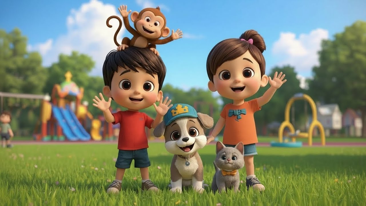 Jump Jump Clap Clap! Kids & Animal Friends Fun Song 🐶🐱🎵