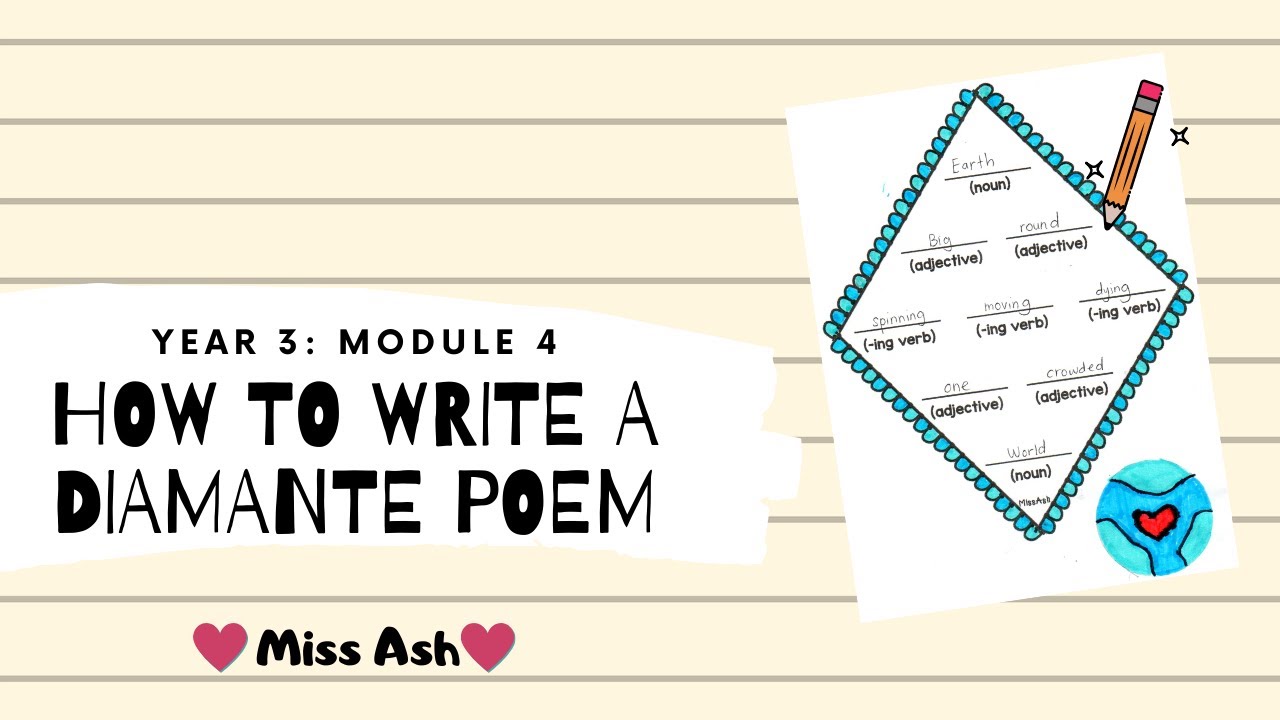 Year 27: Module 27 How to write a diamante poem - YouTube