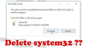 Delete System32 in Windows 10