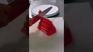watermelon cutting to very amazing decorations on the plate