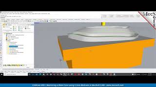 Mold Core Example in 5 Axis Machining