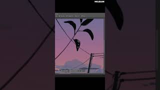 Evening Plant and Cloud Quick Painting #animestyle #anime #photoshop #art #digitalart