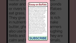 Buffalo Essay in English | Easy &amp; Simple Essay on Buffalo for Students #BuffaloEssay
