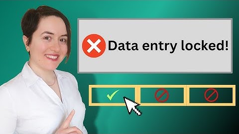 Lock cells to prevent data entry in more than one column using data validation in Microsoft Excel