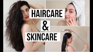 MY NIGHT ROUTINE 2018 (Haircare &amp; Skincare)!