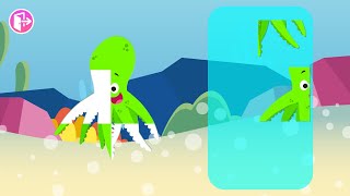 Attività di riconoscimento forme e pesci per bambini di 3-4-5 anni - Puzzle nell'Oceano screenshot 1
