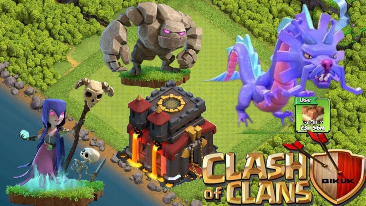 Unli Attack and unli Reinforcement  in Clan castle #th10 #clashofclans #azuredragon