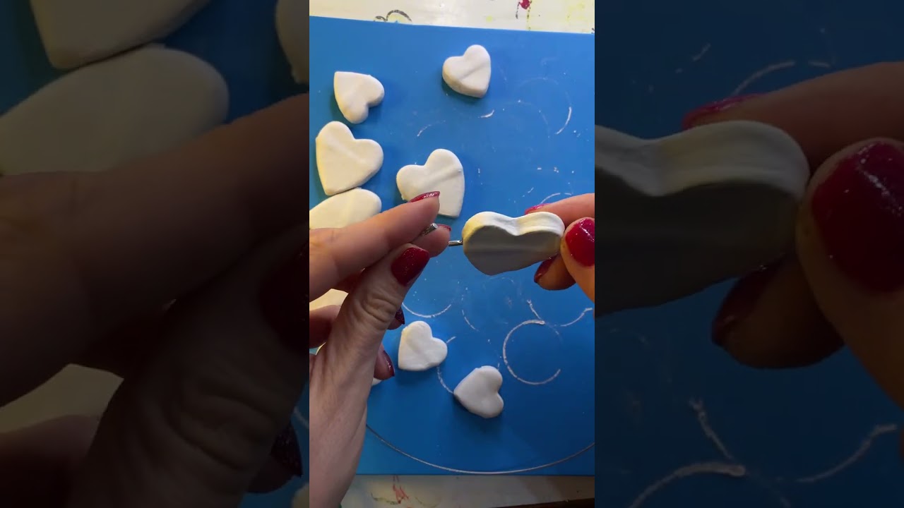 Modelare coliere mici din lut cu uscare la aer #airdryclay #artandcraft 