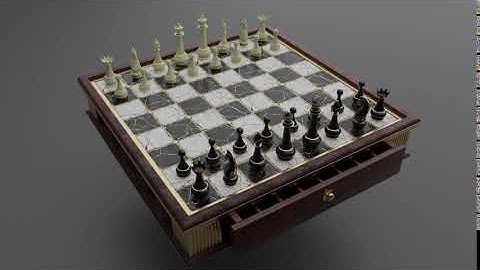 chess board blender model