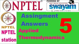 Applied Thermodynamics || week 4 assignment 4 answers || Nptel
