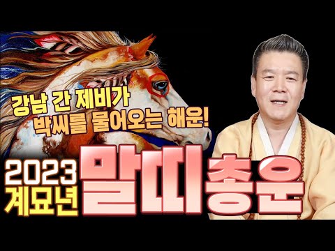 하나를 쓰면 둘이 들어오고, 둘을 쓰면 넷이 들어오는 금전운!! 강남 간 제비가 박씨를 물어오는 2023 계묘년 말띠 총운!! 부산연산동신점잘보는집