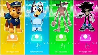 Paw Patrol 🆚 Bluey Bingo 🆚 Siren Head 🆚 Cartoon Cat 🔥 Who Will Win?
