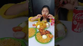 Asmr Spicy Chicken Briyani And Tandoori Chicken | Indian Street Food Mukbang shorts foodchallenge