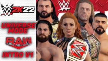 WWE RAW Intro V1 - WWE 2K22 Universe Mode