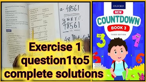New Oxford Countdown Book 3||Exercise 1 Questions1 to 5 Complete Solutions #countdownbook3 #qforkids