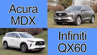 2022 Acura MDX VS 2022 QX60 comparison