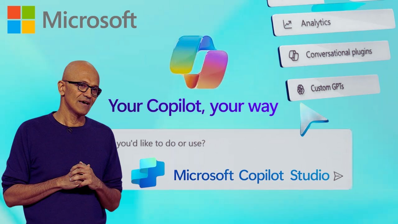 Microsoft Ignite 2023 Сатья Наделла анонсував Copilot Studio - YouTube