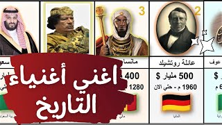 اغني أشخاص في التاريخ ؟؟ الاول صحابي والثالث افريقي مسلم !!! #ترتيب #المال Richest men in history