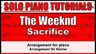 The Weeknd - Sacrifice – piano solo sheet music Sheet music for Piano  (Solo)