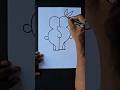 S = Draw A Love Rabbit easy drawing in latter For beginners art drawing Using latter #shorts