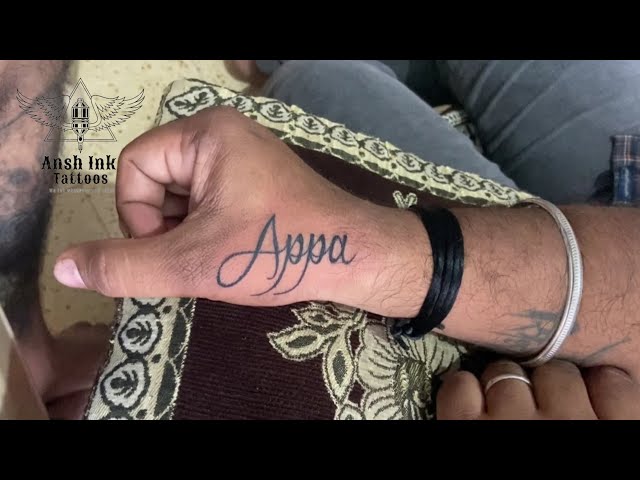 Amma Appa Tattoo - Preton Felix First Tattoo