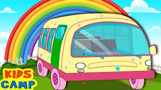 learn colors for kids with wheels on the bus more kids rhymes and cartoon videos kidscamp