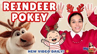 REINDEER POKEY 🦌 Christmas Dance Song for Kids | Holiday Brain Break | Ms Ruby Kids