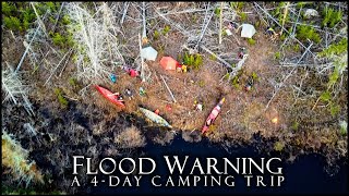 4Day Canoe Trip on an Icy Raging River