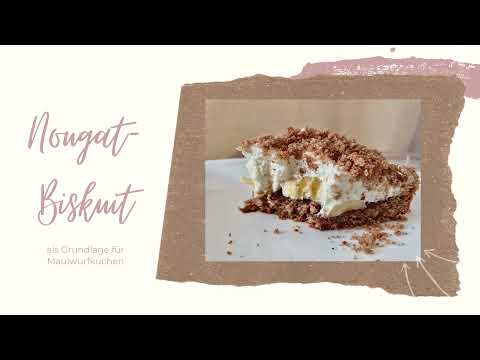 Nougat-Biskuit als Grundage für Maulwurfkuchen #shorts