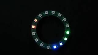 16 LED Ring (7cm) using SK9822 LEDs and a Raspberry Pi
