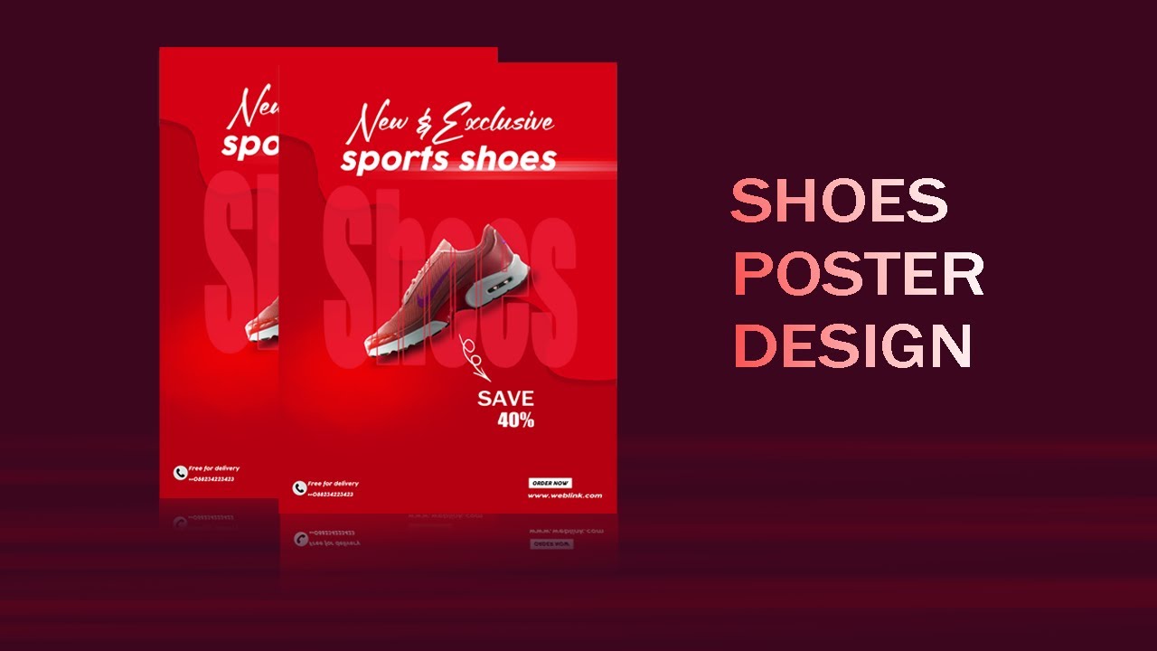 Shoes Poster Design in Photoshop \\Adobe photoshop tutorial 2023 - YouTube