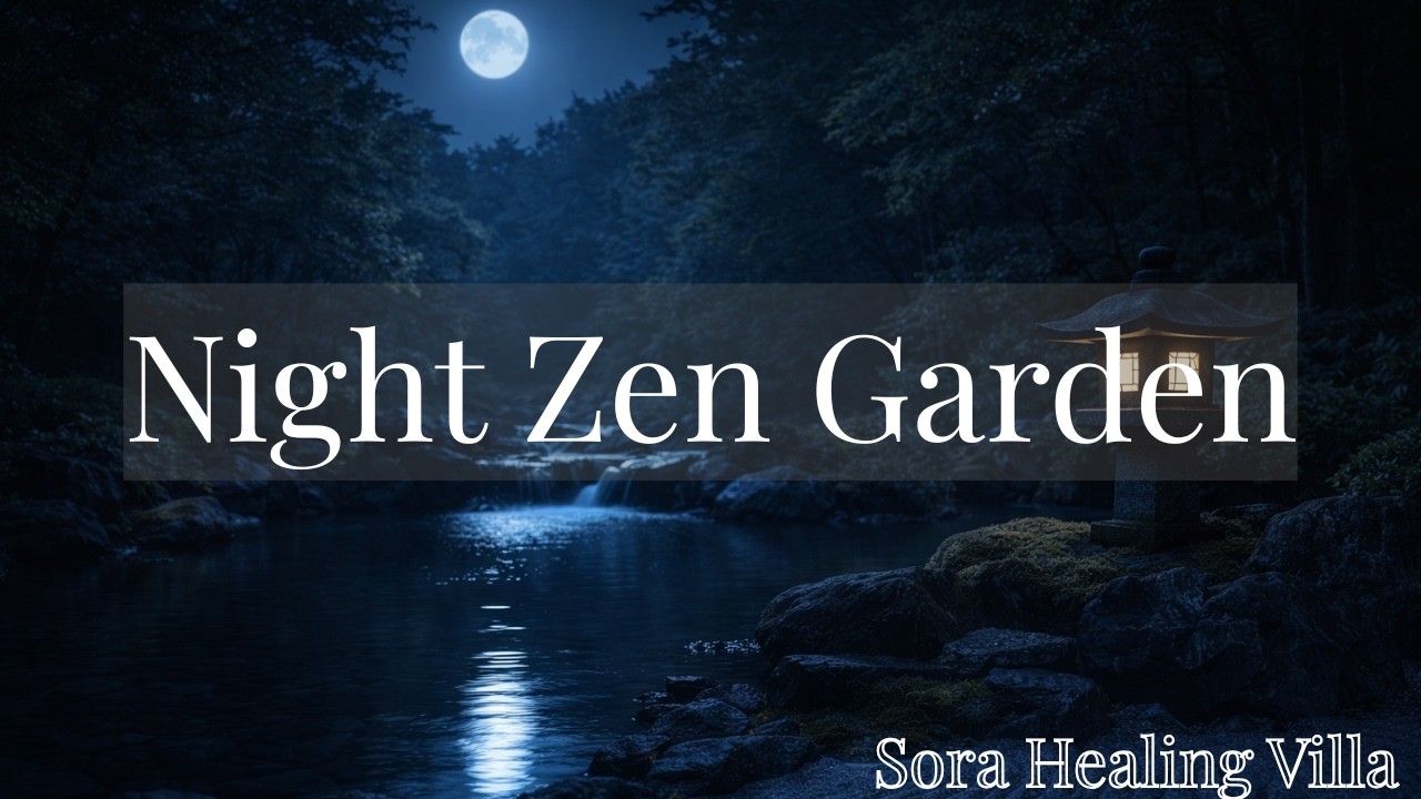 Night Zen Garden | Deep Water & Wind for Sleep | 瞑想用BGM