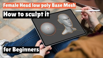 Sculpting base mesh low poly blender female head