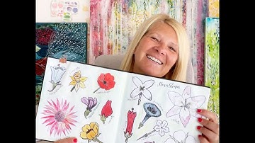 Video Series Part 1: Creating a Journal Spread of Flower Shapes | Cut Out and Collage Ephemera Books