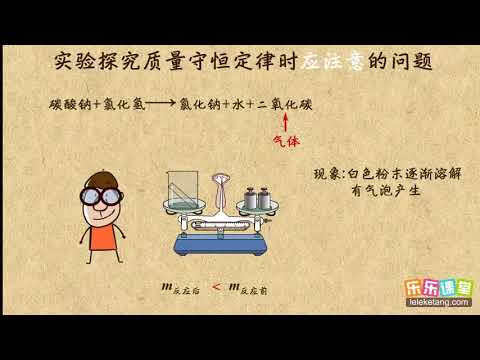 03实验探究质量守恒定律时应注意的问题  化学方程式  初中化学