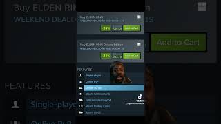 Elden Ring on sale for a short time on Steam!