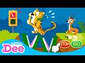 Help! Gazelle is in danger! | Traffic safety game | Animal Games and Songs 🐾 | Dragon Dee for kids