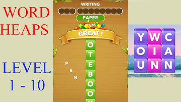 Word Heaps Level 1 - 10 | All Answers | Walkthrough