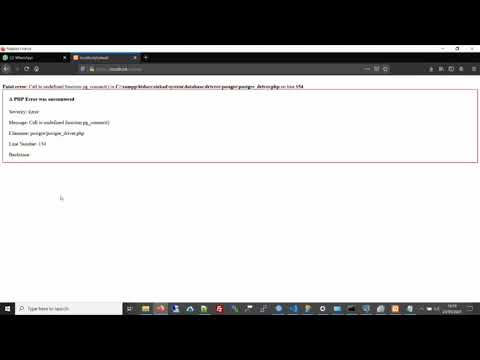 fatal error: fatal call to undefined function pg_connect()