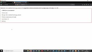 fatal error: fatal call to undefined function pg_connect()
