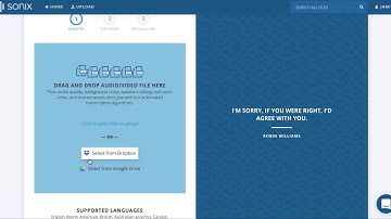 Sonix Tutorials - Upload a file to Sonix