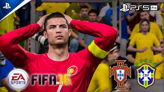 FIFA 16 - Portugal vs Brazil | PS5 Pro Gameplay [4K]